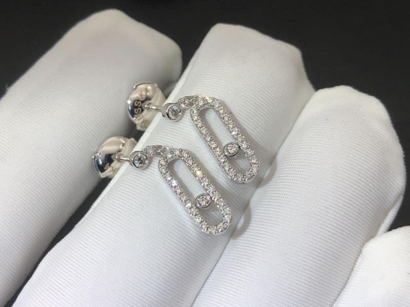 18K White Gold Diamond Earrings