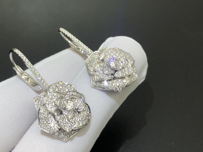 18k white gold diamond earrings-2