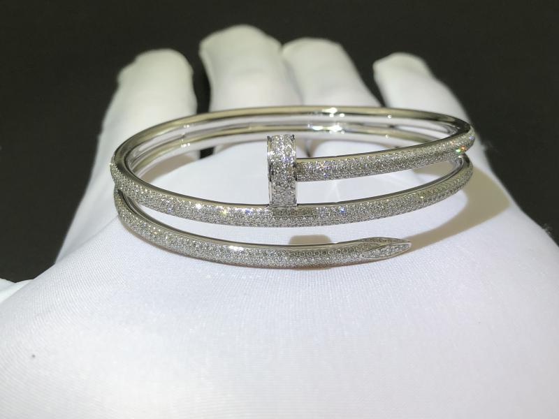 Bracelet, double-layer, half-paved-2