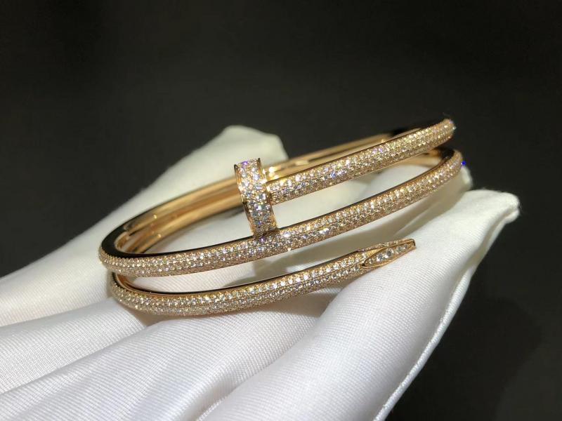 Bracelet, double-layer, half-paved