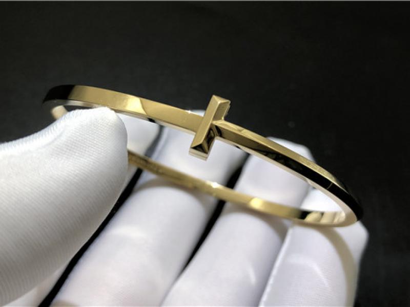 Custom T1 narrow bracelet 18 k yellow gold
