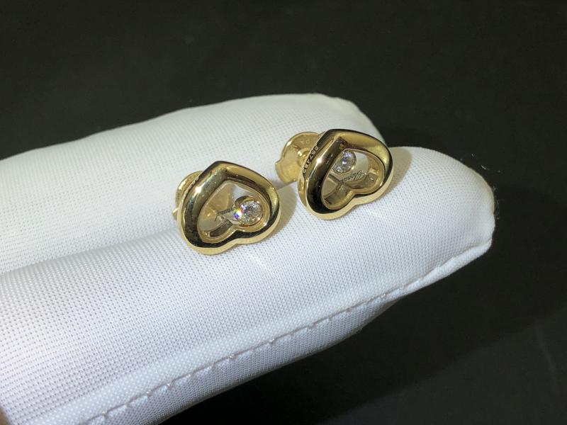 Earrings, gold, diamonds