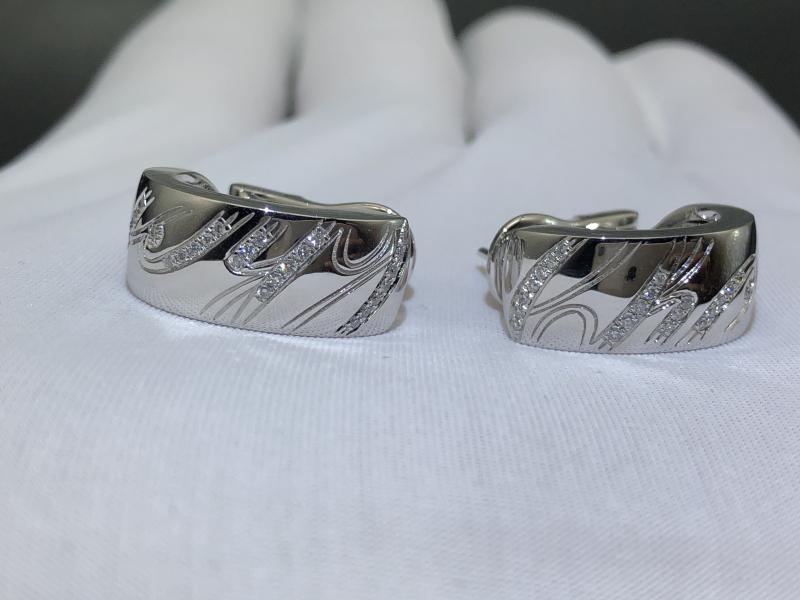 Earrings, platinum, diamonds-4