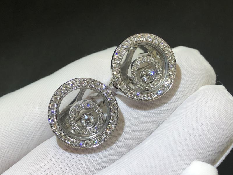 Earrings, white gold, diamonds-2