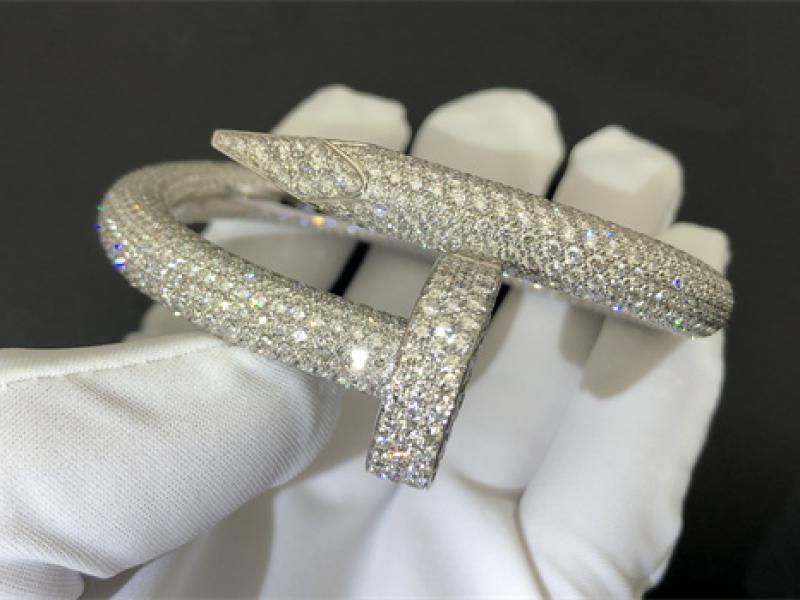JUSTE UN CLOU Bracelet, Oversized 18K White Gold