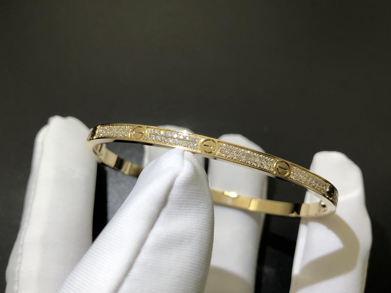 LOVE bracelet, small size, set in diamond 18 karat gold