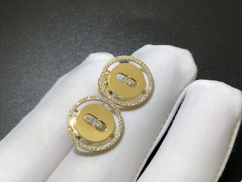 Lucky Move Stud Earrings Gold Diamond Earrings