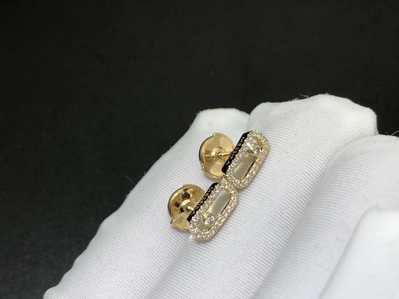 Movable Stud Earrings Gold Diamond Earrings