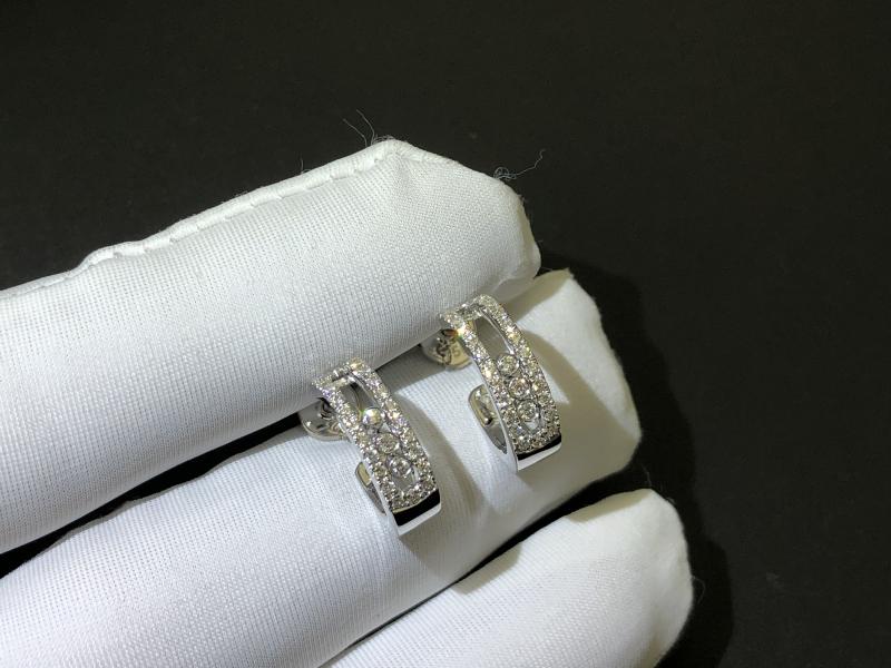 Pave Diamond Circle Earrings