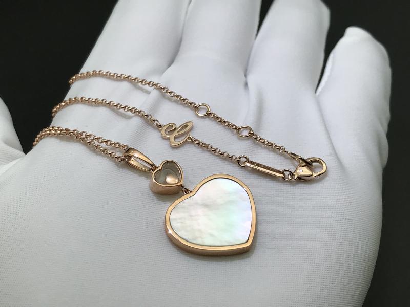 Pendant, rose gold, diamond, mother-of-pearl