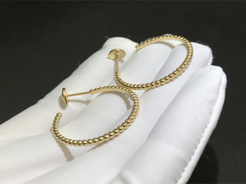 Perl é e pearls of gold ring earrings, small style