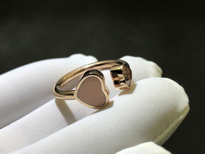 Ring, rose gold, diamond, pink opal