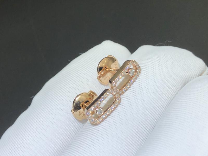 Single-layer inlaid earrings